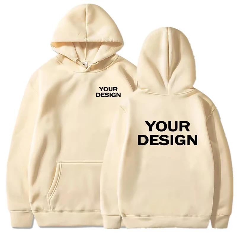 2025 Custom Prints Men's Women's Hoodies Loose Casual Wear Solid Color Hoodies Long Sleeve Hooded Personality Streetwear Sweatsh