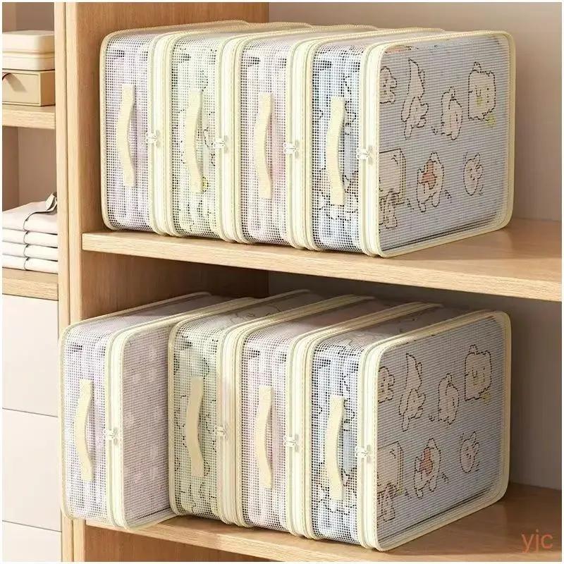 Organizer for storing things 12x30x40 cm 4 pcs polyester with pvc coating transparent