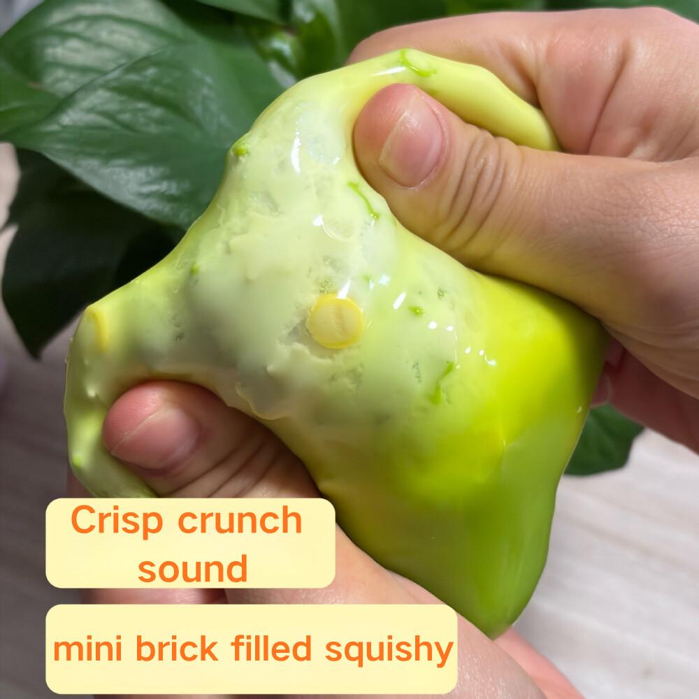 Ręcznie robiona chrupiąca mango piłeczka antystresowa do ściskania, zmieniająca kolor mango squishy piłeczka Fidget, Zabawka sensoryczna ASMR do łagodzenia stresu