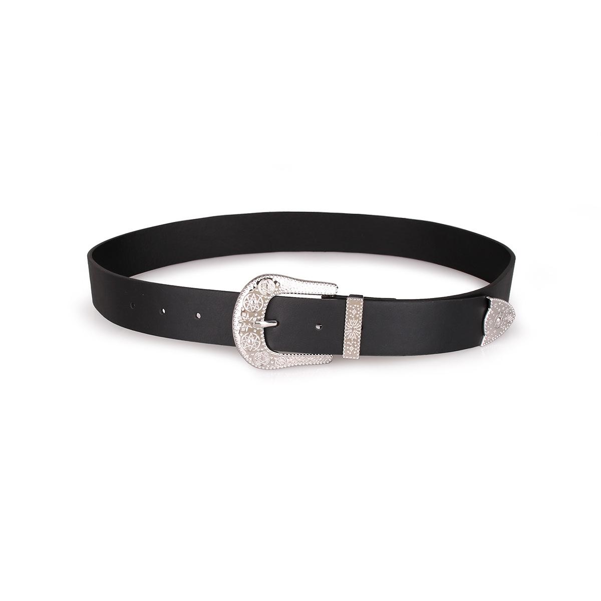 

Carved Casual Belt Women S Wide Belt 100cm чёрный