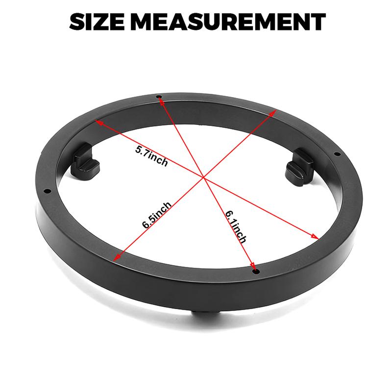 2pcs Car 6.5" Speaker Mount Pad Ring Spacer Washer Bracket Car Sub Woofer Midrange Horn Harness Plug Adapter Base for Mitsubishi