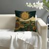 HOT Sun Print cover Pillow Case Natural Linen Organic Fabric DoubleSided Printing Sofa Home Decor Cushion Cover