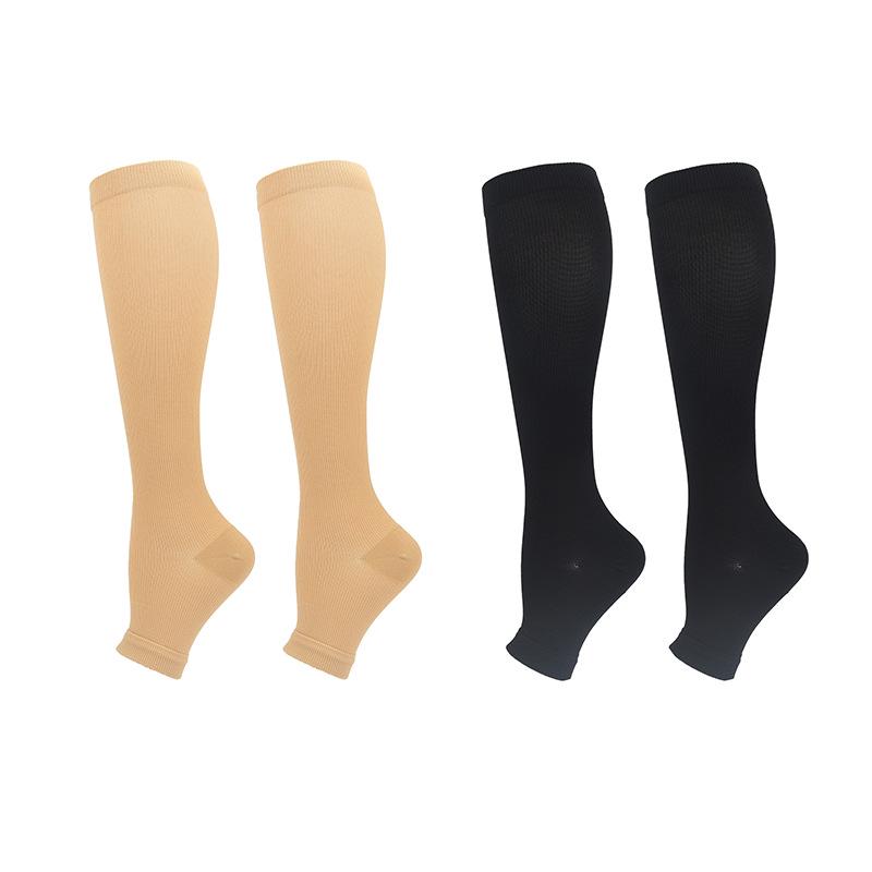 Unisex Elastic Compression Knee-High Socks for Outdoor Cycling, Running, and Fitness