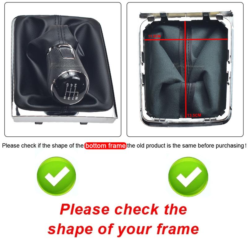 New Durable Car-Styling 5 / 6 Speed Gear Stick Lever Shift Knob With PU Leather Boot For VW Passat B7 2011 2012 2013 2014 2015