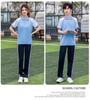 Light Blue Short-Sleeve School Uniform Set for Middle/Junior/High School Students