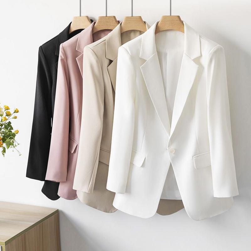 Beżowa damska marynarka casualowa mały garnitur plus size można nosić temperament garnitur top