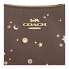 Coach Teri 24 Removable Shoulder Strap Star And Moon Decoration Hammered Leather Shoulder Bag Medium Women Shoulder Bag Brown CCZ99-IMV2R