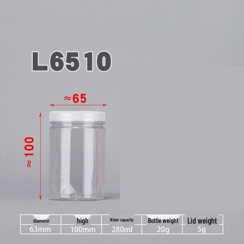 Transparent Plastic Round Food Storage Jars