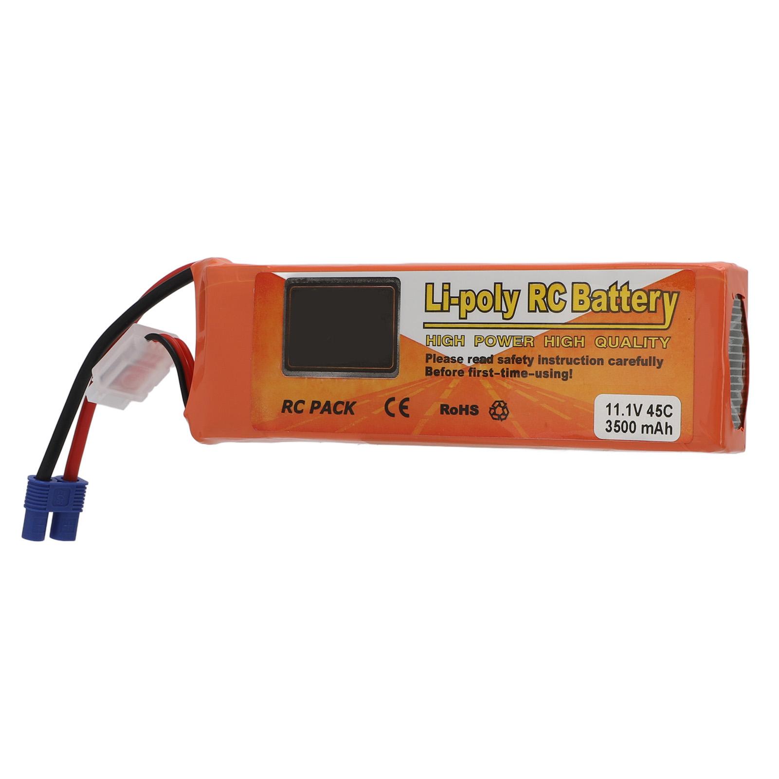 

Акумулятор для радіокерованого дрона 11.1v 3500mah 45C Захист від перезаряду та короткого замикання Літієва батарея з роз ємом EC3 для