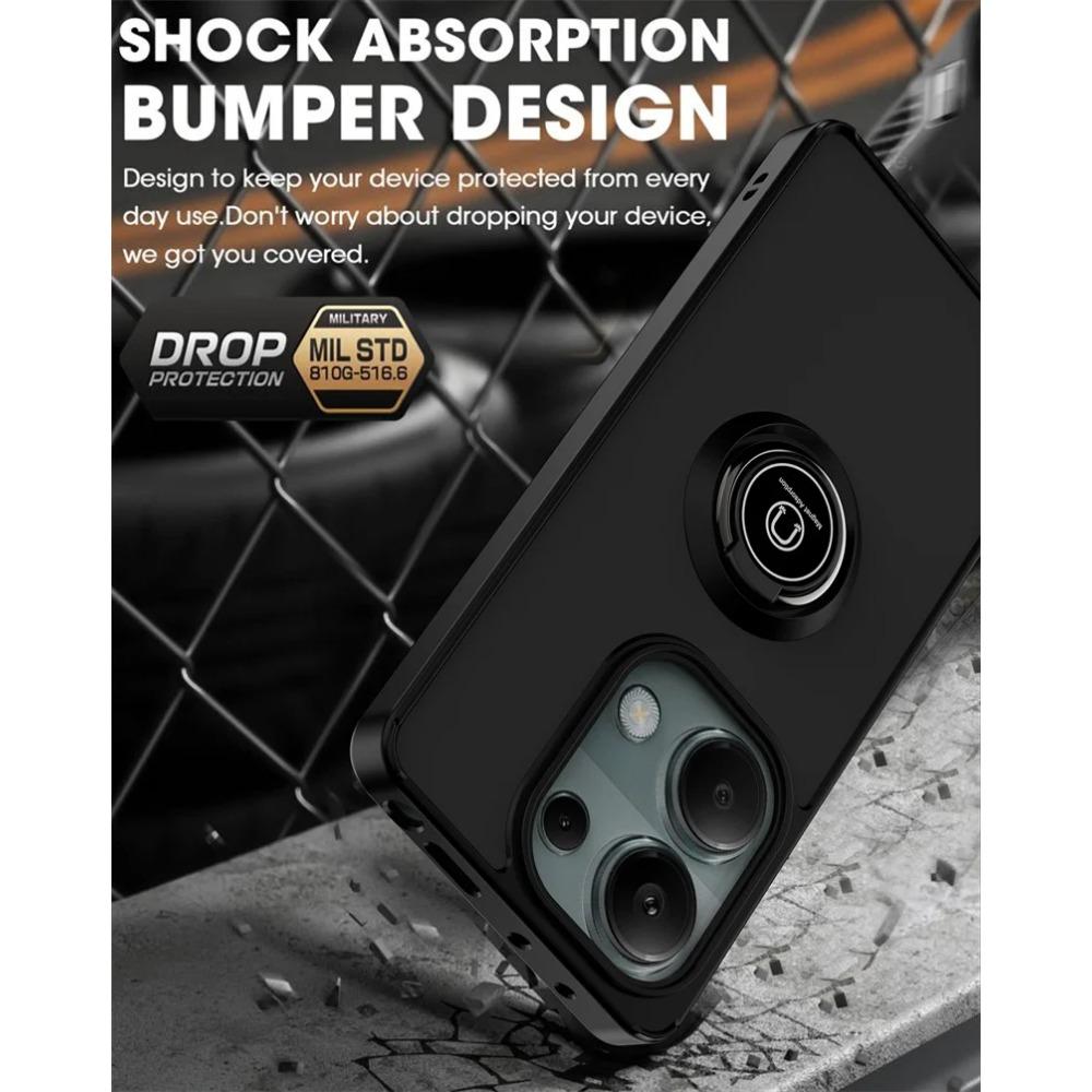 Armor Case for Xiaomi Redmi Note 13 Pro 5G Note 13 Pro+ Plus Protective Cover Ring Magnetic Holder Stand Business Full Protection