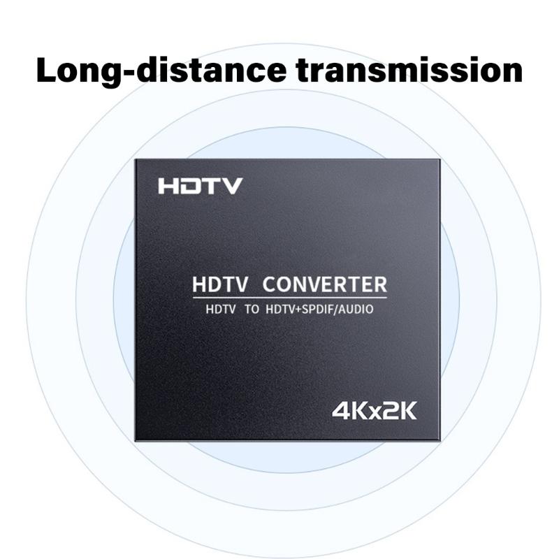 HDTV Sound Splitter 4K@60Hz With Optical SPDIF 3.5mm Port For Digital Sound TV Gaming Consoles Speaker Connection