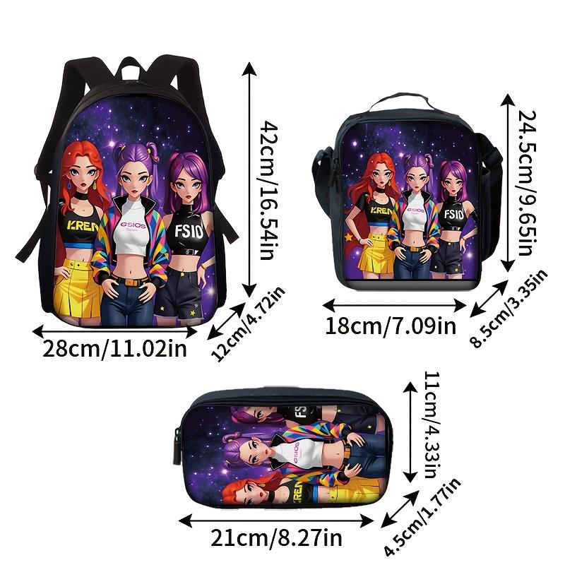 K-Pop Hunter Magic Girls New Children's Backpack DIY Customizable Unisex Student Bag Kindergarten Double Shoulder Cute Cartoon