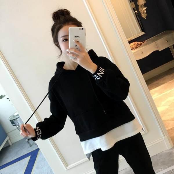 Grande Taille 5XL Ensemble de Sport 2 Pièces Automne pour Femmes Style Coréen Ins - Pantalon Décontracté & Pull à Capuche Ensemble de Mode