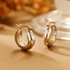Silver Needle Geometric Heart Hoop Earrings - Retro & High-End Style for a Bold Look