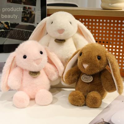 Soft Big Ear Bunny Plush Doll Cartoon Stuffed Animals Cute Rabbit Baby Accompany Sleeping Pillow Girl Christmas Birthday Gift