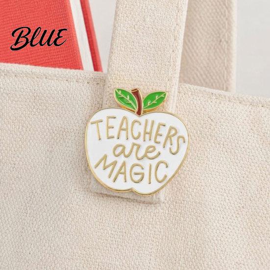Canvas Bag Accessory Brooch Pin Enamel Teacher-Themed Fruit Shape Lapel