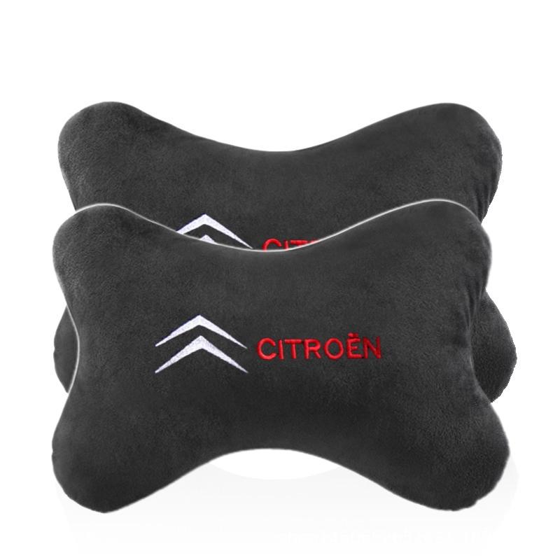 Suede Leather Car Headrest Neck Pillow Auto Seat Belt Shoulder Pads For Citroen C1 C2 DS3 Cabrio DS4 DS5 DS Prestige 5LS DS6 DS7