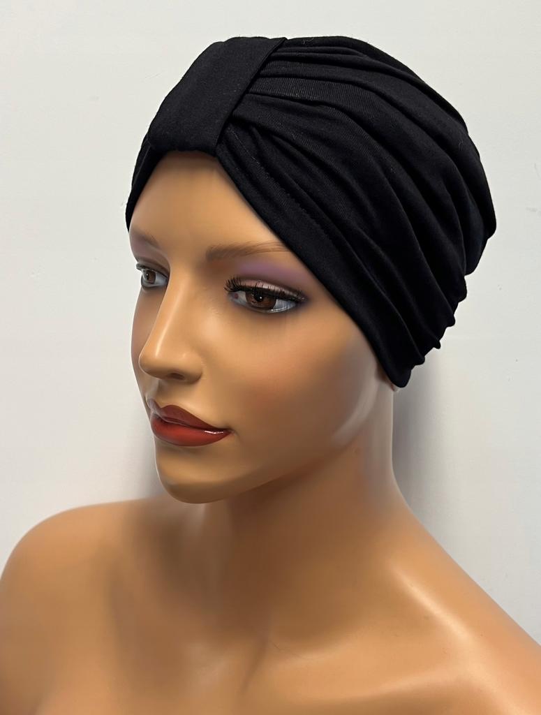 Czarny Turban Damski Emma 05 Czapka Z Bambusa Także Po Chemioterapii