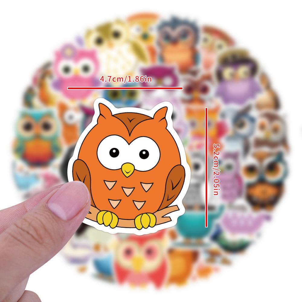60 New Owl Owl Cartoon Graffiti Stickers Laptop Suitcase DIY Personalized Stickers