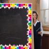 Autocollant Bordure de Tableau d'Affichage en Forme de Crayon - Décor Coloré pour Salle de Classe, Rentrée Scolaire, Panneaux d'Affichage, Espace de Travail de l'Enseignant