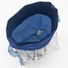 Moomin Lace Velvet Drawstring Bag Star Navy &