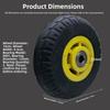 Portable Shopping Cart Wheels Rubber Casters for Hand-Pulled Carts Vegetable Buying And Shopping Chuanxing Brand Foldable