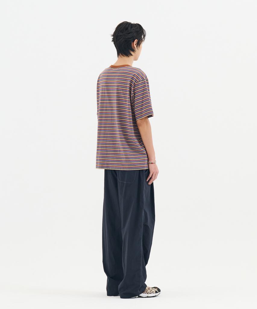 Nontai Striped Logo Graphic T-Shirt (Brown)