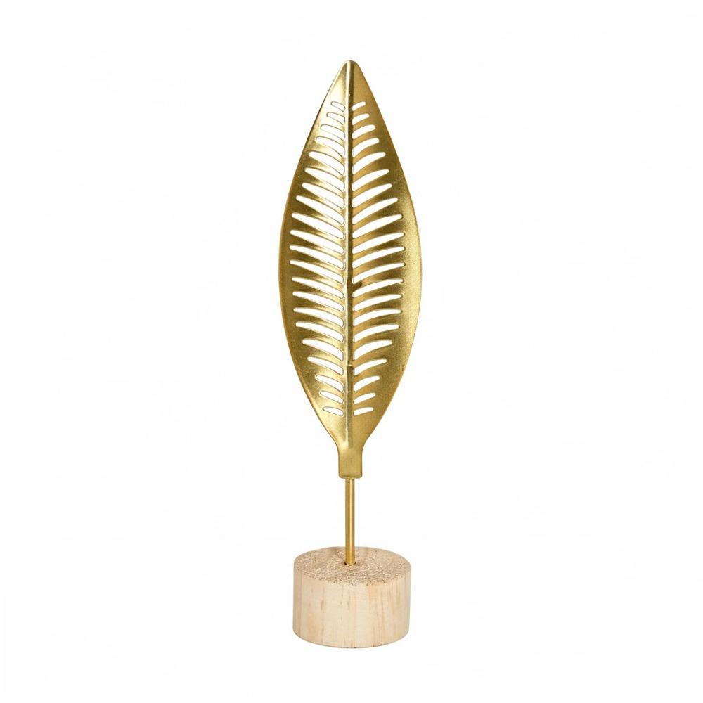 Wood Base Decorative Handicraft Metal Ironwork Desktop Ornament  Home Decoration