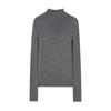 Women's Slim-Fit Cashmere Wool Sweater - Machine Washable, Half-High Collar, Autumn/Winter Design
