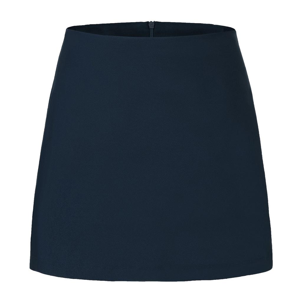 Klassischer Damen-Minirock mit Reißverschluss und geteiltem Saum, passend zum Blazer, für Büro und Alltag