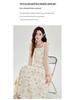 Women's Summer Pink Mori Style Sleeveless Long Camisole Dress - Fairy Beach Vacation