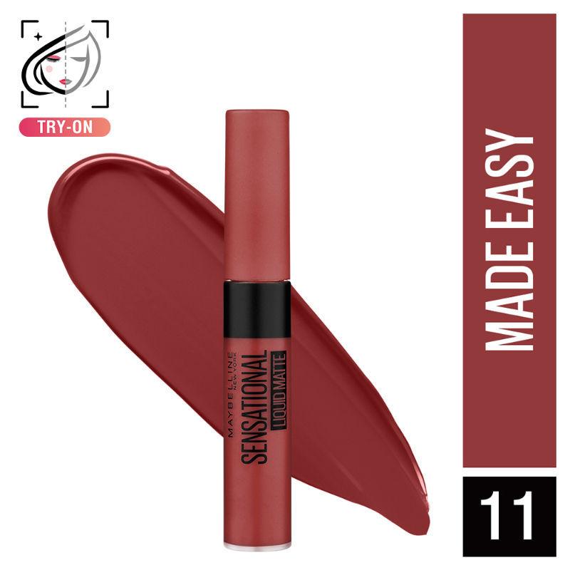 Maybelline New York Sensational Liquid Matte Lipstick Made Easy  7ml Pack of 1 Non-Sticky Long-Lasting Lip Color