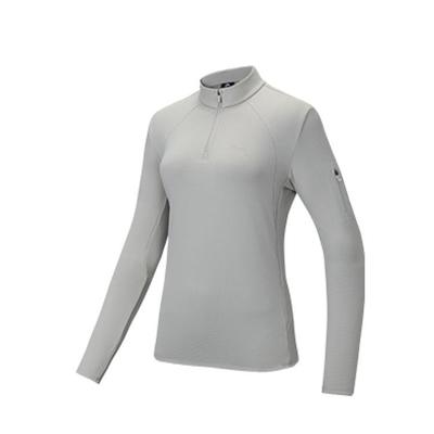 Outdoor Series Long Sleeve Slim Fit Warm Knitted Top Women Tops Qingluan-Gray 162446402-1