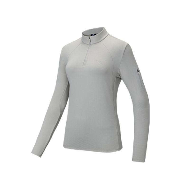 Anta Outdoor Series Long Sleeve Slim Fit Warm Knitted Top Women tops Qingluan-Gray 162446402-1