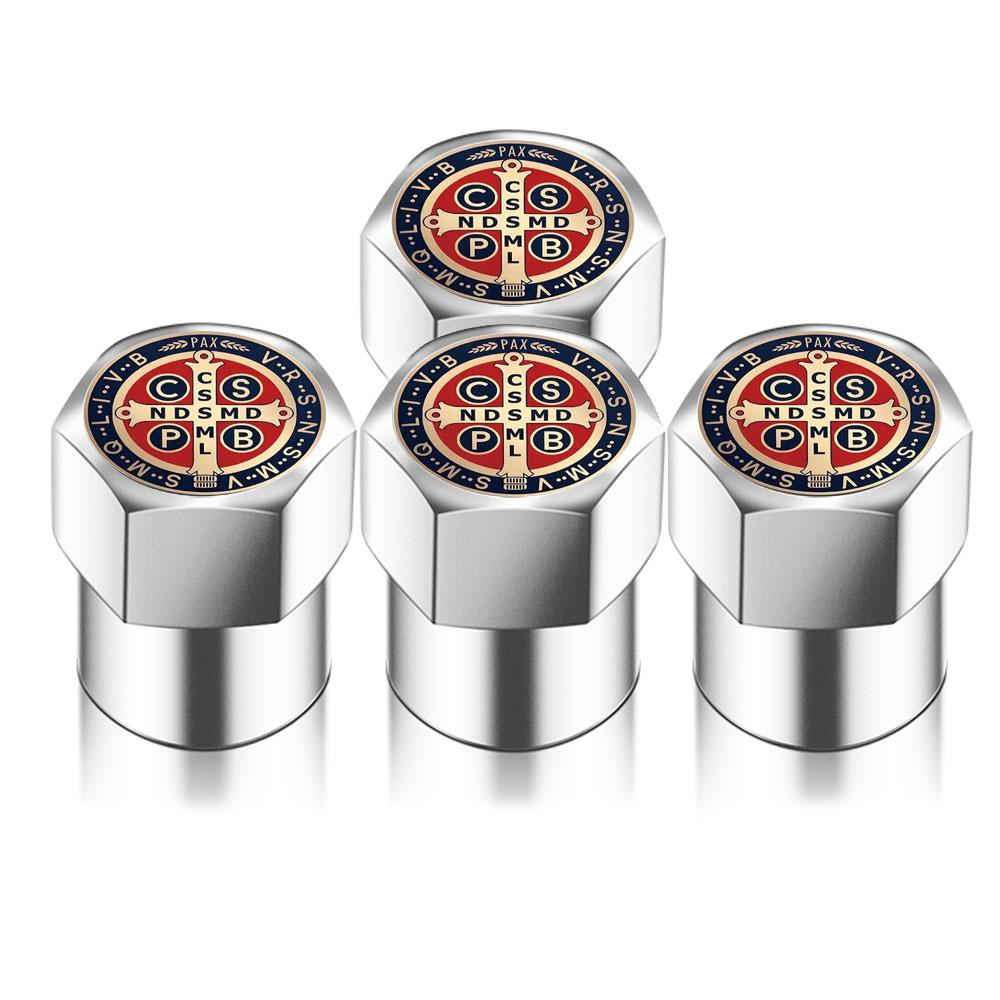 

4 ШТ. Универсальные DIY Колпачки для автомобильных колес и шин в форме CSPB, Колпачки для воздушных клапанов, Наклейки на автомобиль, Автоаксессуары для декора, Подарок для молитв и благословений серебряный