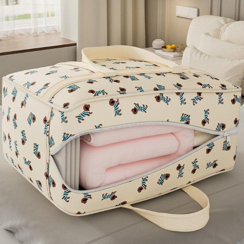 Puppy Pattern Clothes Quilt Storage Bag Large Capacity Luggage Storage Bag Travel