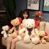 Cute Christmas Bear Teddy Bear Doll Plush Toy Hug Bear Doll Children's Ragdoll Christmas Gift