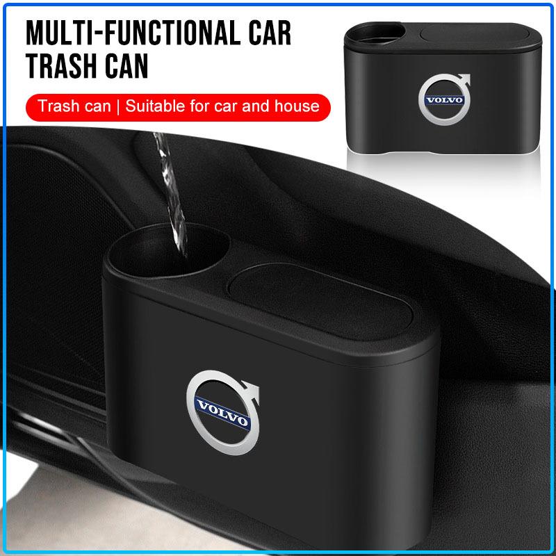 For Volvo XC90 XC60 XC70 XC40 V90 V60 V40 C70 C30 S80 1pcs Car Door Hanging Pressing Storage Case Auto Trash Can