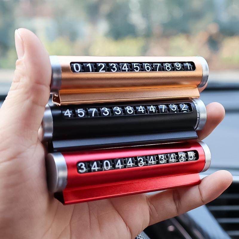 Parking Telefon Numer Tablicy Parkingowej Karta Wisząca Auto Aluminiowa Rolka Regulacja Tymczasowa Pomoc Parkowania Narzędzie