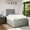 Cadre de lit avec matelas - Maison Exclusive - 120x200cm - Velours gris clair - Tête de lit réglable