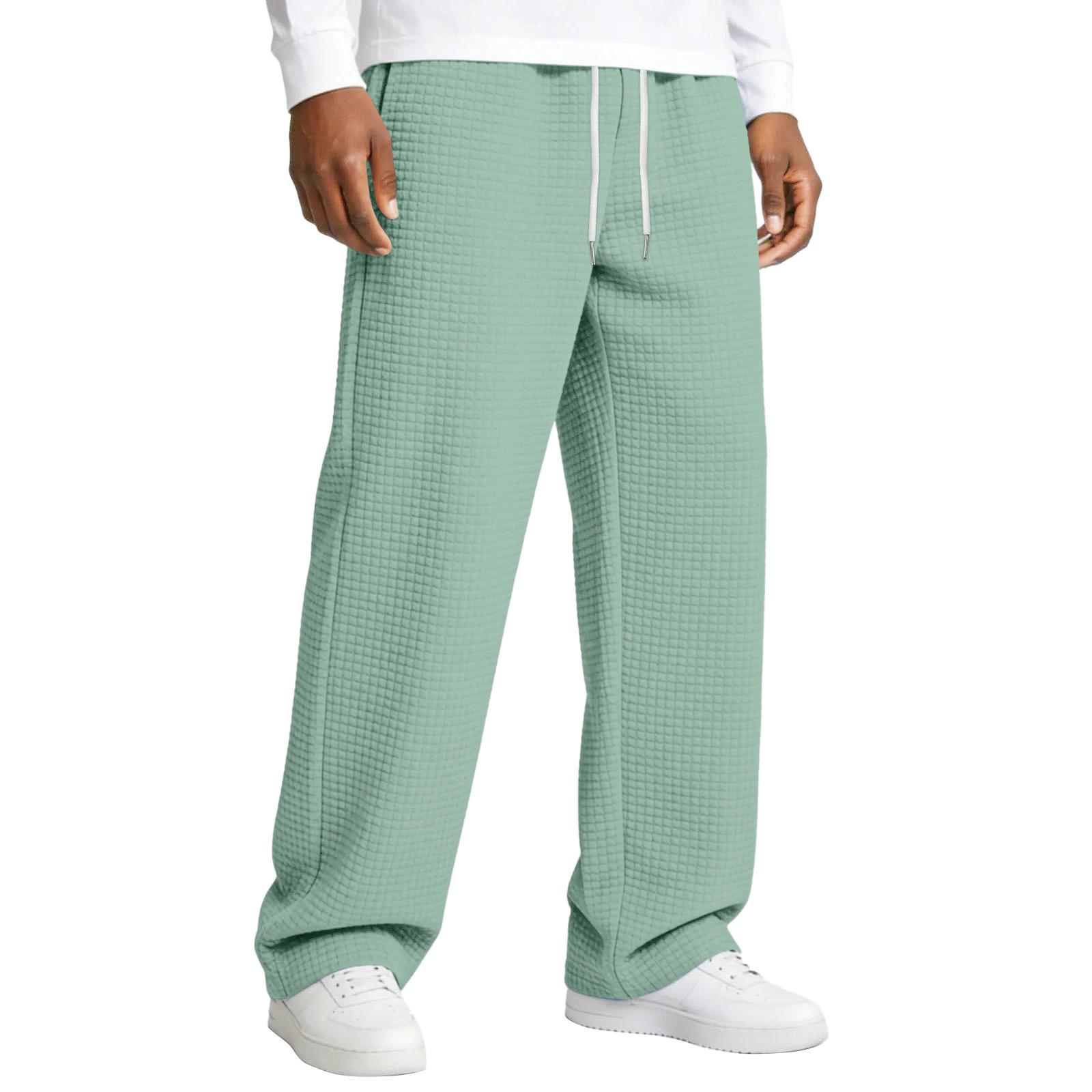 Мужские брюки прямого кроя с кулиской, свободного силуэта XL