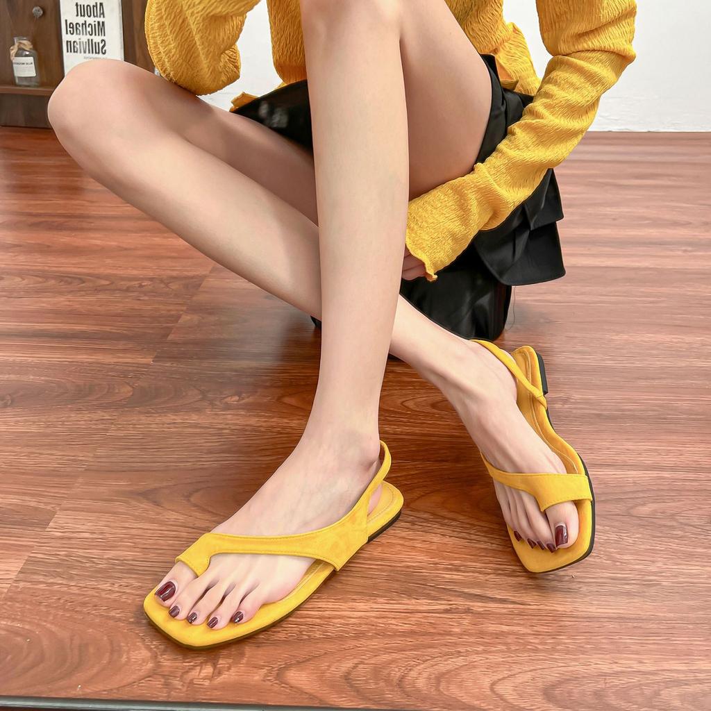 Grape Mother Flat-soled Sandals Women's Summer Outer Wear Temperament Advanced Sense Soft-soled Casual Versatile Beach Roman Shoes Women's Sandals