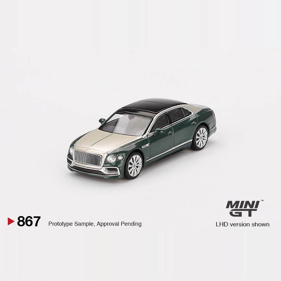 MINIGT 1/64 #867 Bentley Flying Spur White Sand Verdant Luxury Alloy Car Model Miniature Diecast Collection Ornament Hobby Gifts
