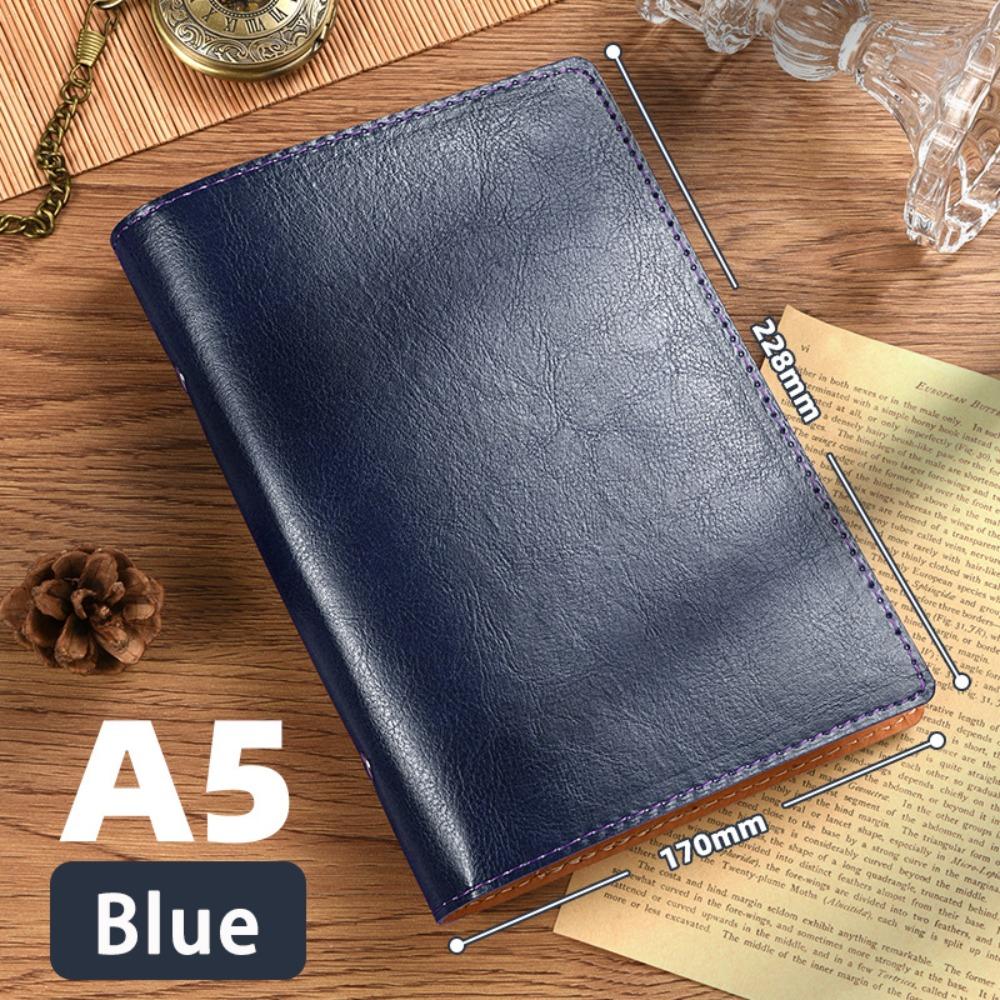 High Quality A5/A6 Notebook PU Leather Loose-leaf Diary Book Detachable Shell Binder Notepad Student