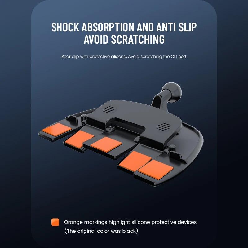 CD Slot Car Phone Holder Gravity Auto Lock Mount 360° Rotation Universal Smartphone GPS Navigation Cradle