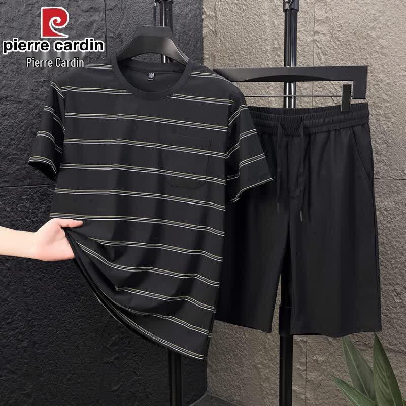 Pierre Cardin Men's Ice Silk Summer Casual Outfit Set