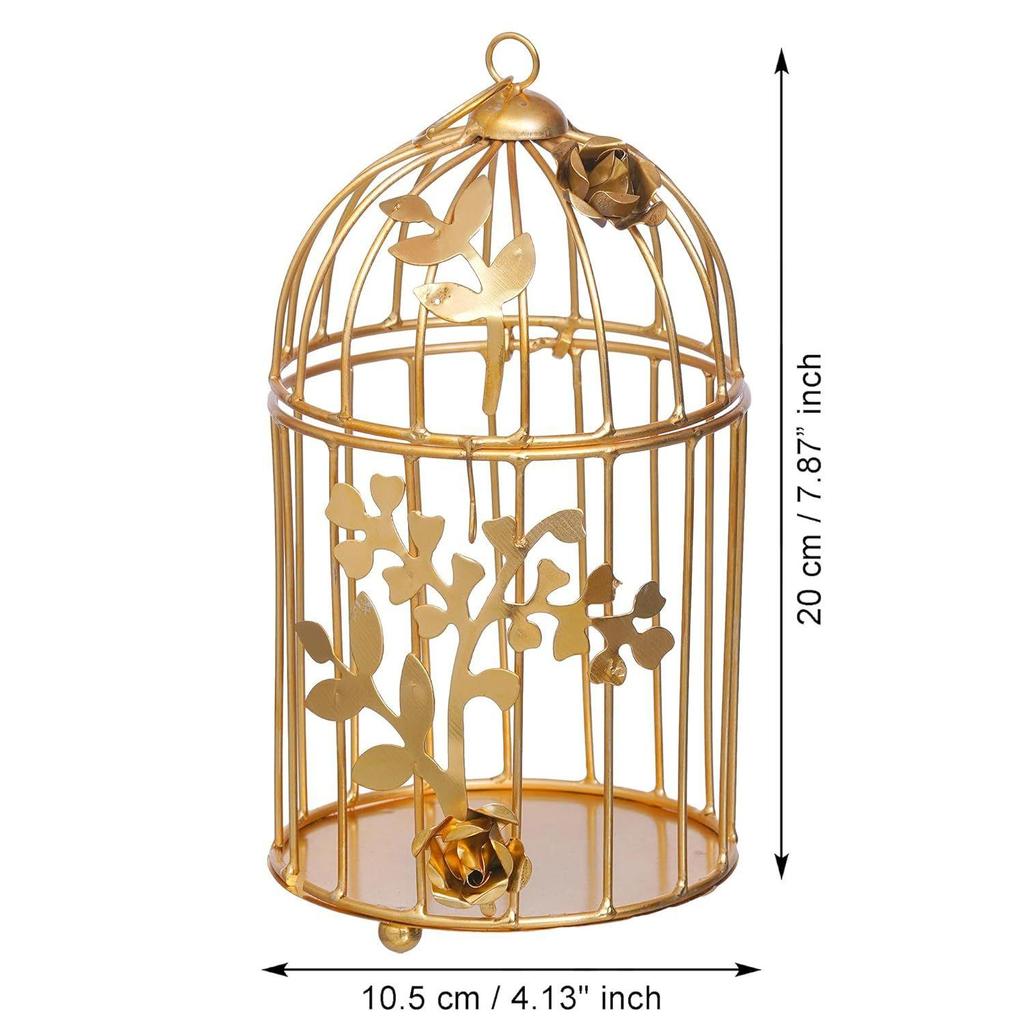 Gold Plated Colour Tealight Candle Holder with Flower Vine- Diwali Candle Holder- Diwali Decorations Items for Home Decor