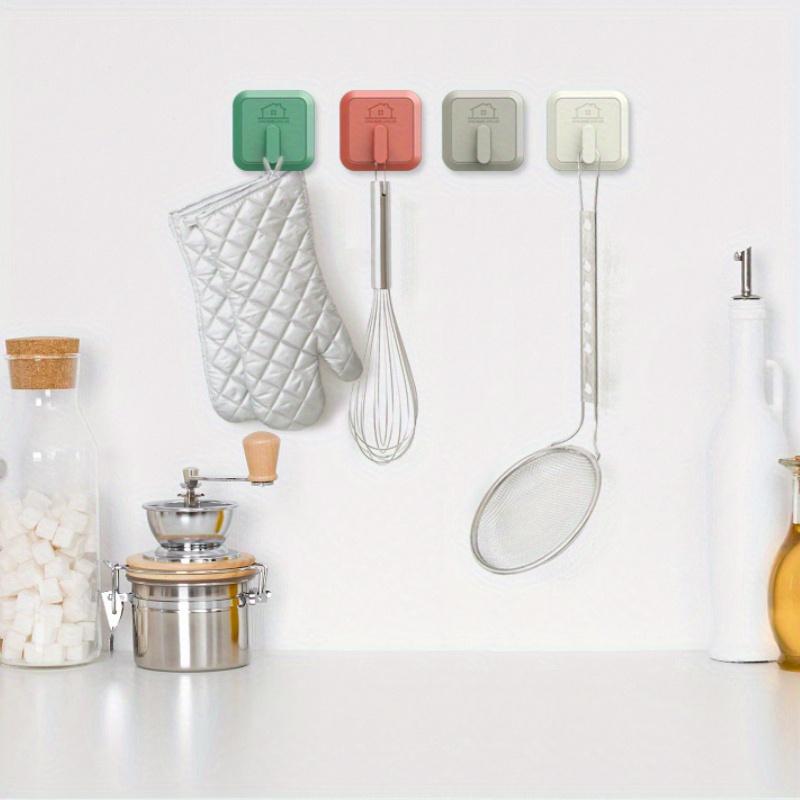 4PCS/SET Bathroom Kitchen Hooks High Quality Wall Hooks Coat Hooks No Hole Stamping Powerful Hooks