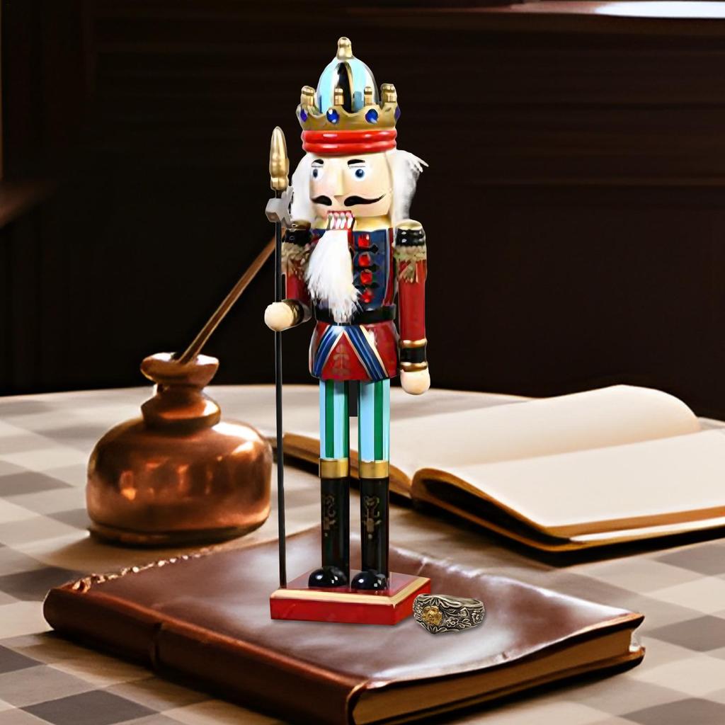 Wooden Nutcracker Figures Nutcracker Soldier Doll Figure Christmas Festive Puppet Home Decor Party Supplies For Shelf Window
