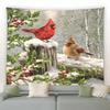 Cartoon Santa Claus Pattern Tapestry Home Bedroom Living Room Wall Decoration Christmas Theme Tapestry